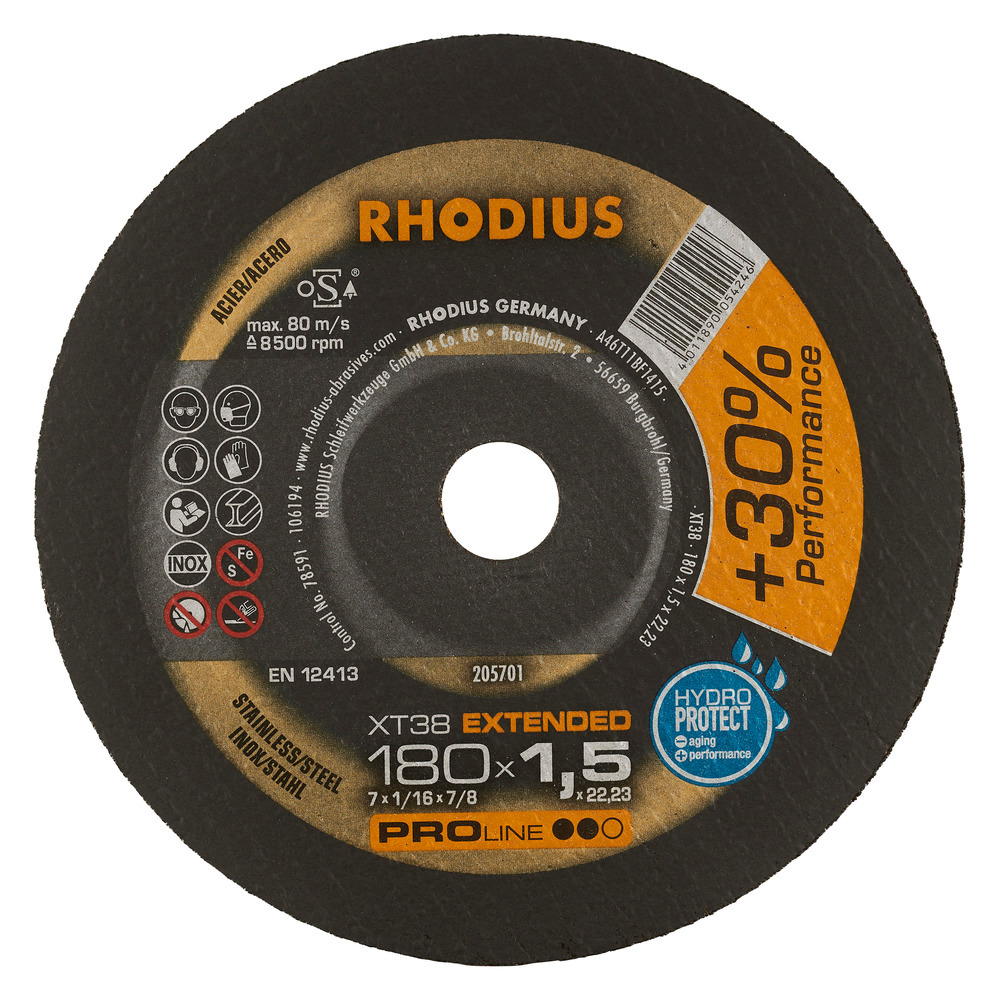Δίσκος Κοπής INOX RHODIUS XT38 180×1.5mm