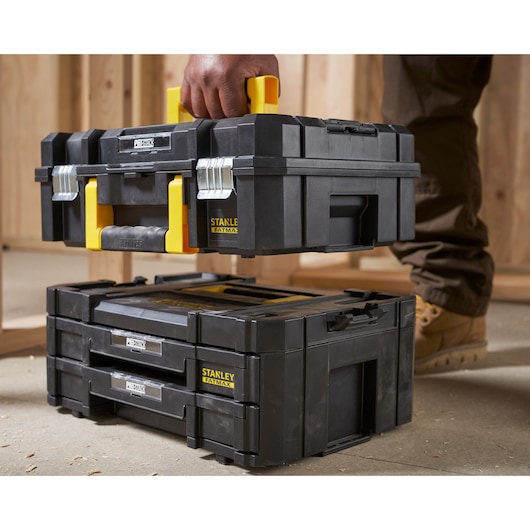 Εργαλειοθήκη T-STAK STANLEY FATMAX 22L + 2 Συρταριέρες FMST1-71981