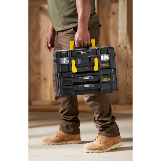 Εργαλειοθήκη T-STAK STANLEY FATMAX 22L + 2 Συρταριέρες FMST1-71981