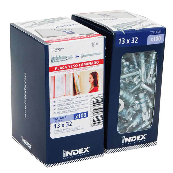 Βύσματα Γυψοσανίδας Μεταλλικά INDEX 13×32 Με Βίδα TAPLAME